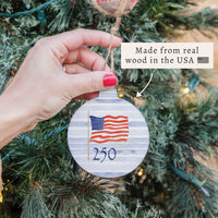 America 250 Flag Ornament