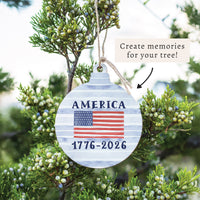 American Flag 1776-2026 Ornament