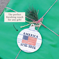 American Flag 1776-2026 Ornament