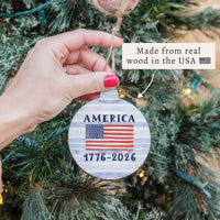 American Flag 1776-2026 Ornament