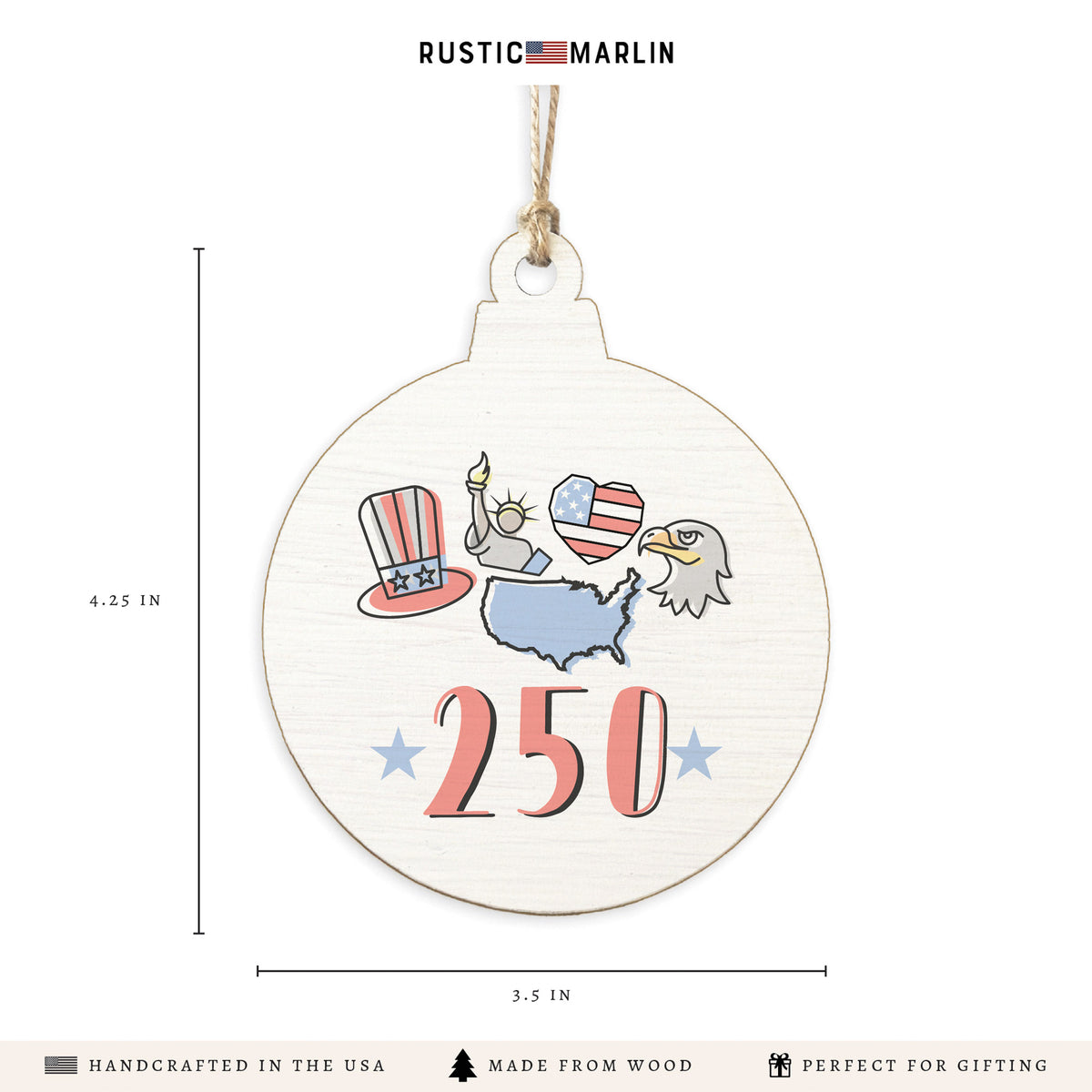 America 250 Icons Ornament