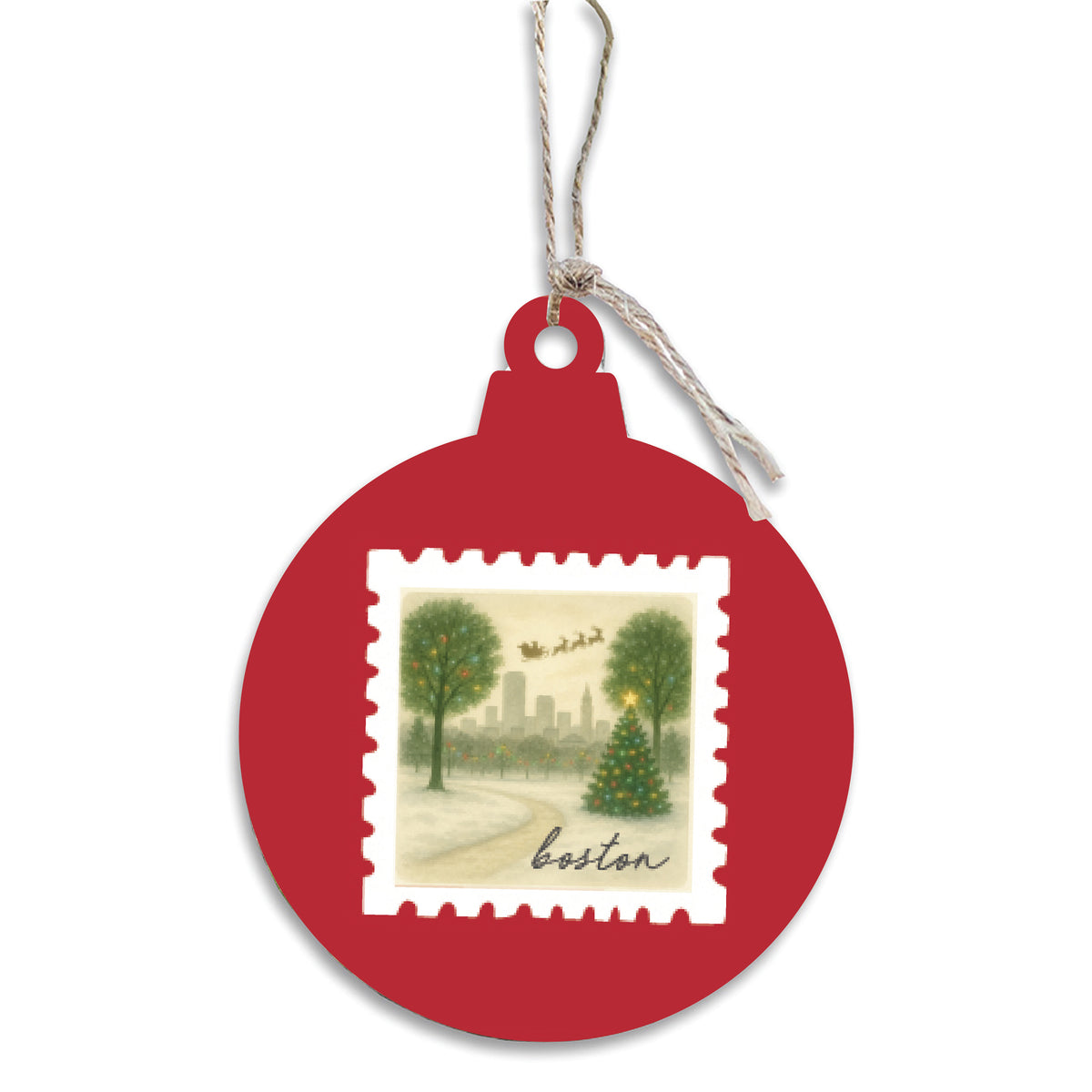 Boston Christmas Night Ornament