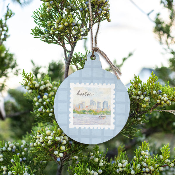 Boston Stamp Ornament