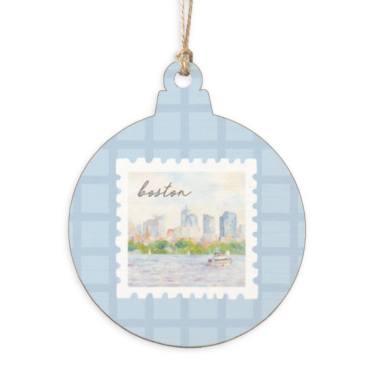 Boston Stamp Ornament