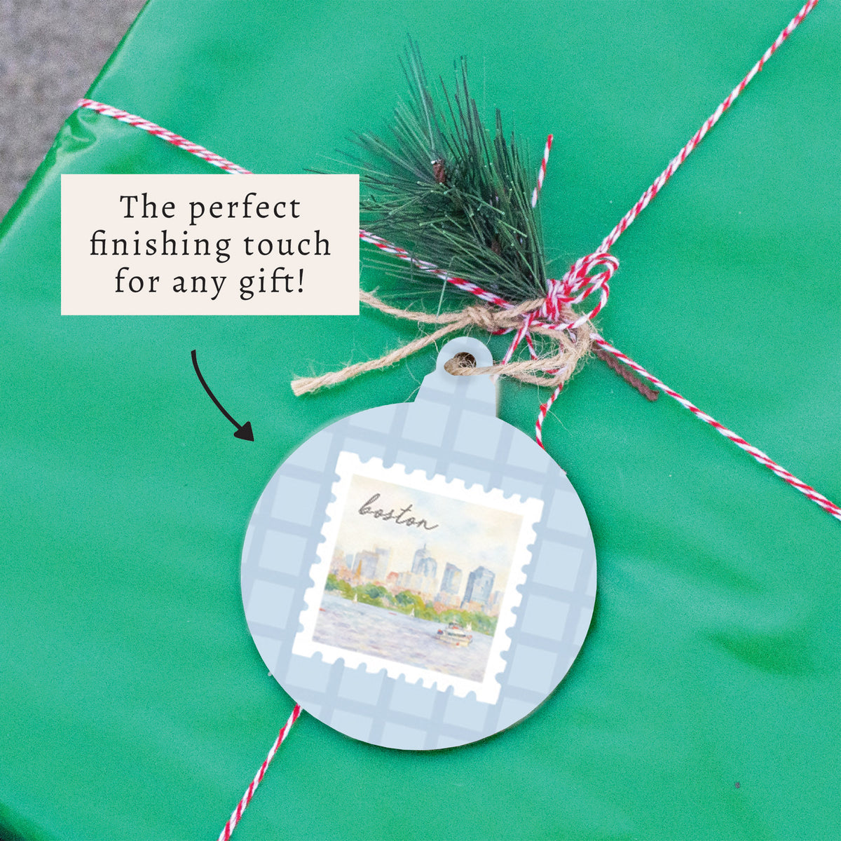 Boston Stamp Ornament