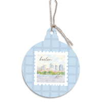Boston City Stamp Ornament