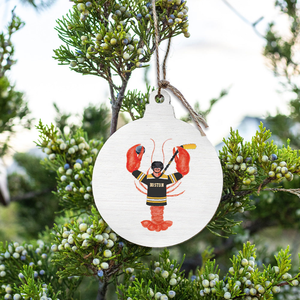Boston Black Gold Lobster Ornament