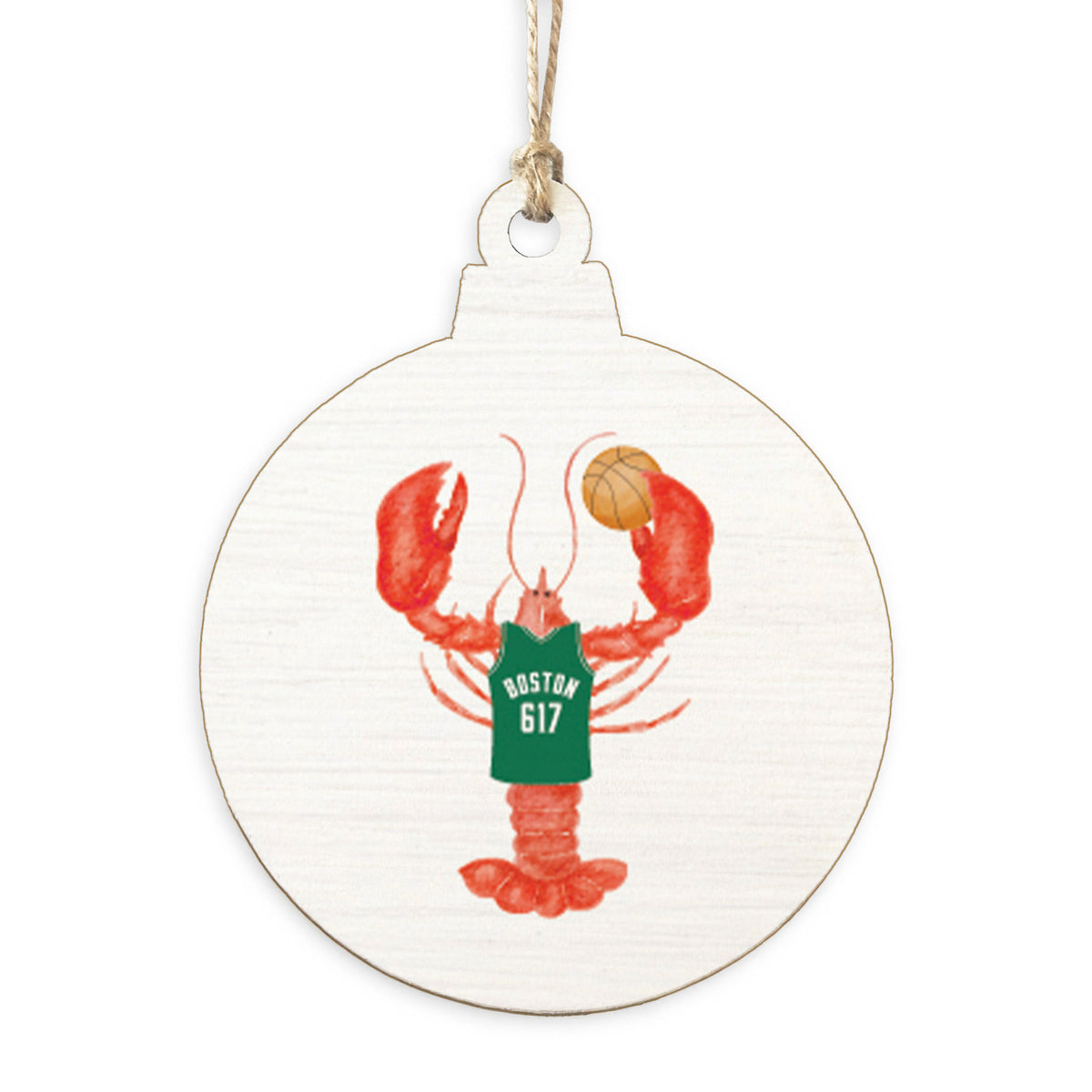 Boston Basketball Lobster Ornament