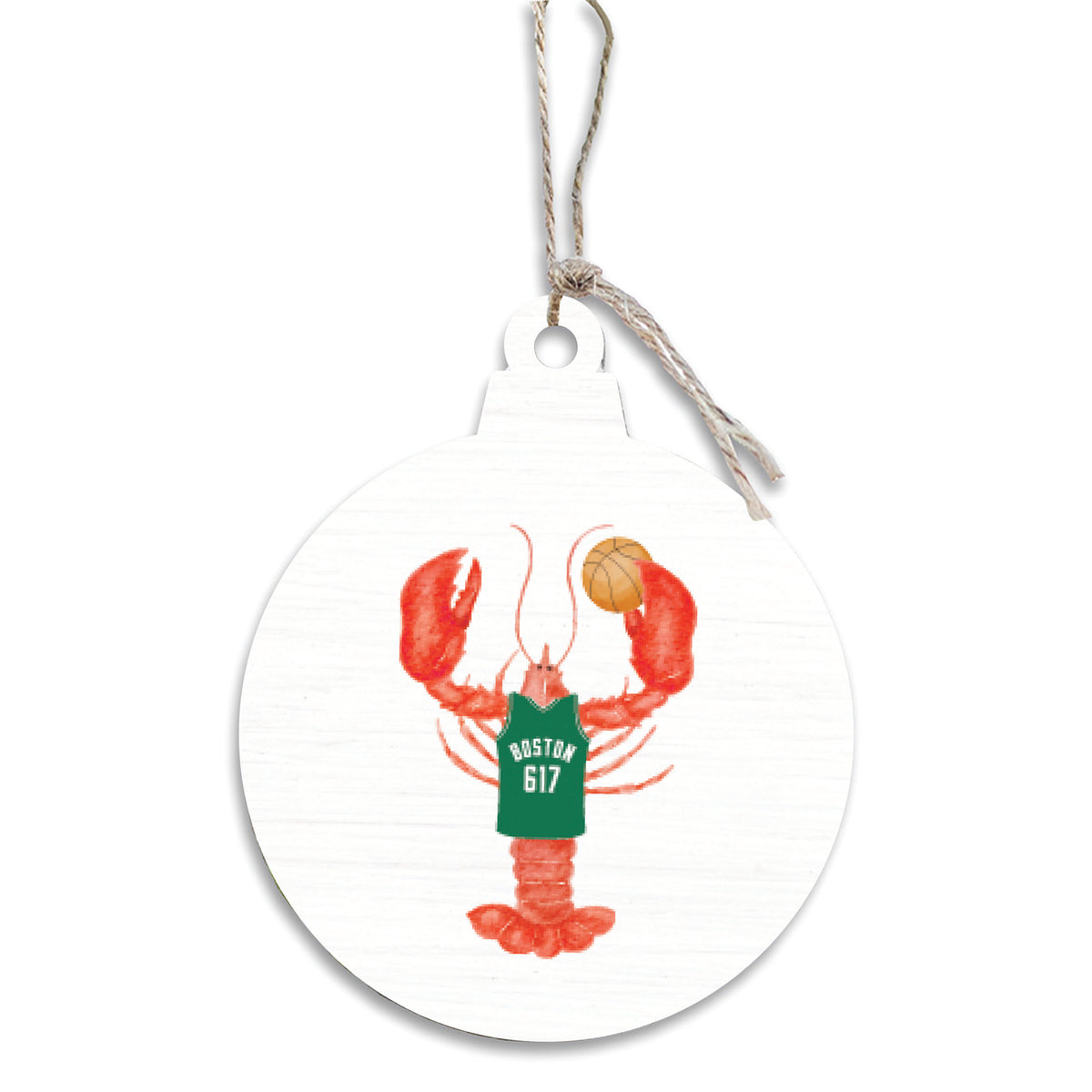 Boston 617 Green Lobster Ornament