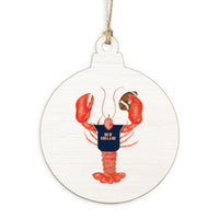 New England Football Lobster Ornament