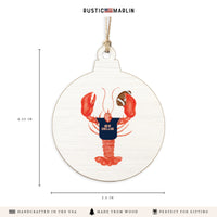 New England Football Lobster Ornament