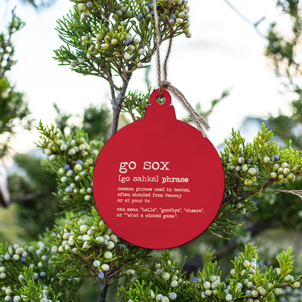 Go Sox Boston Phrase Ornament