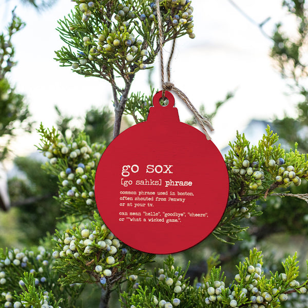 Boston Go Sox Definition Ornament