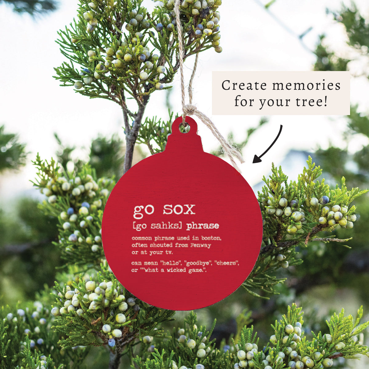 Boston Go Sox Definition Ornament