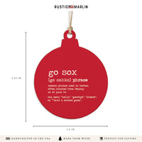 Boston Go Sox Definition Ornament