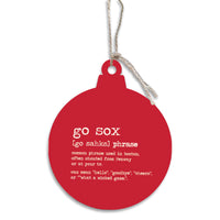 Go Sox Boston Phrase Ornament