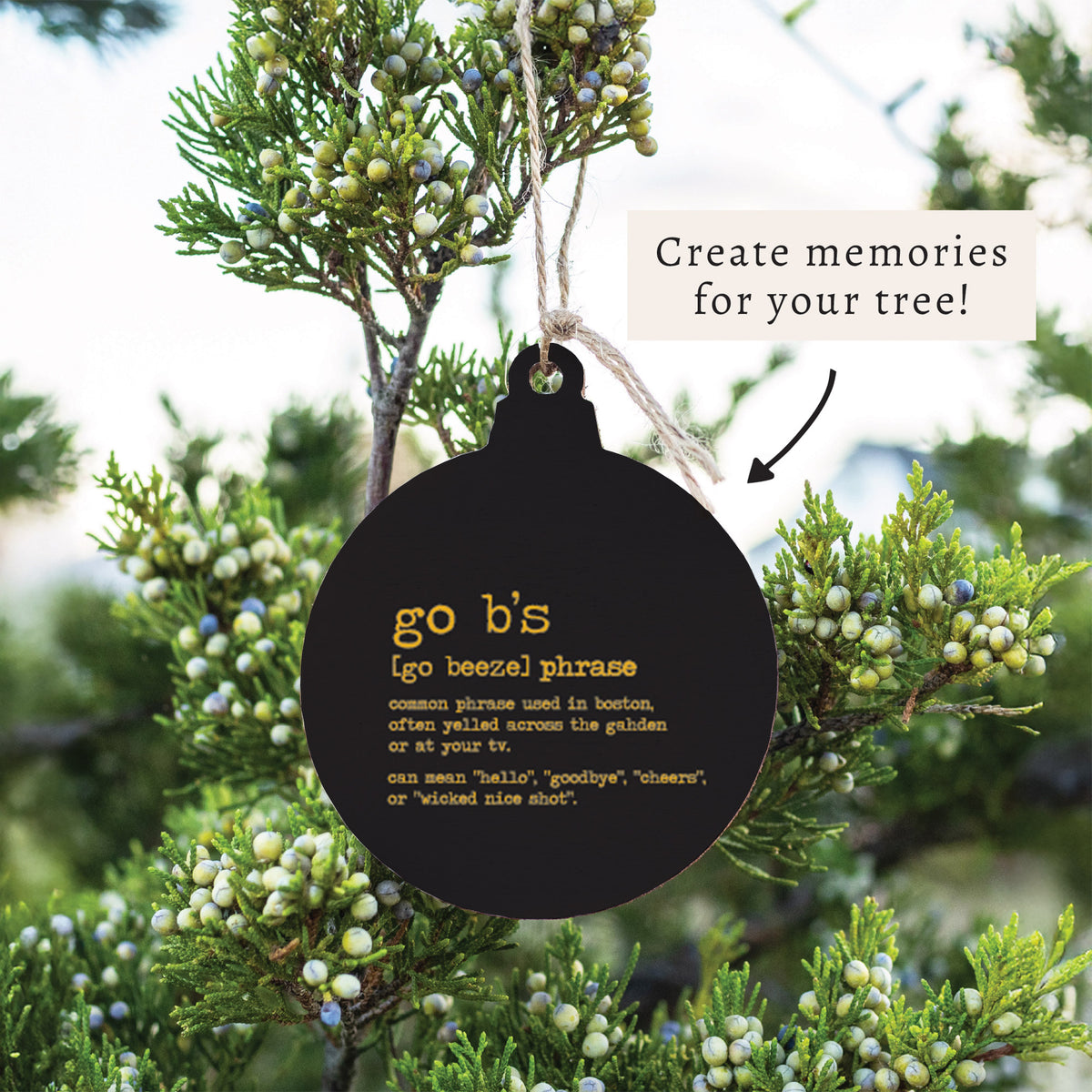 Boston Go B's Definition Ornament