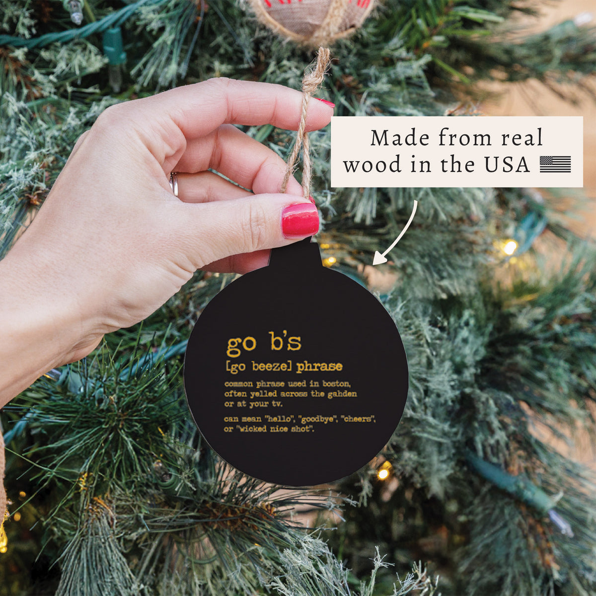 Boston Go B's Definition Ornament