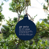 Go Pats Boston Expression Ornament