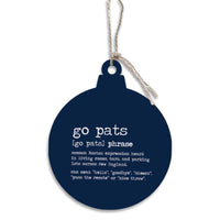 Go Pats Boston Expression Ornament