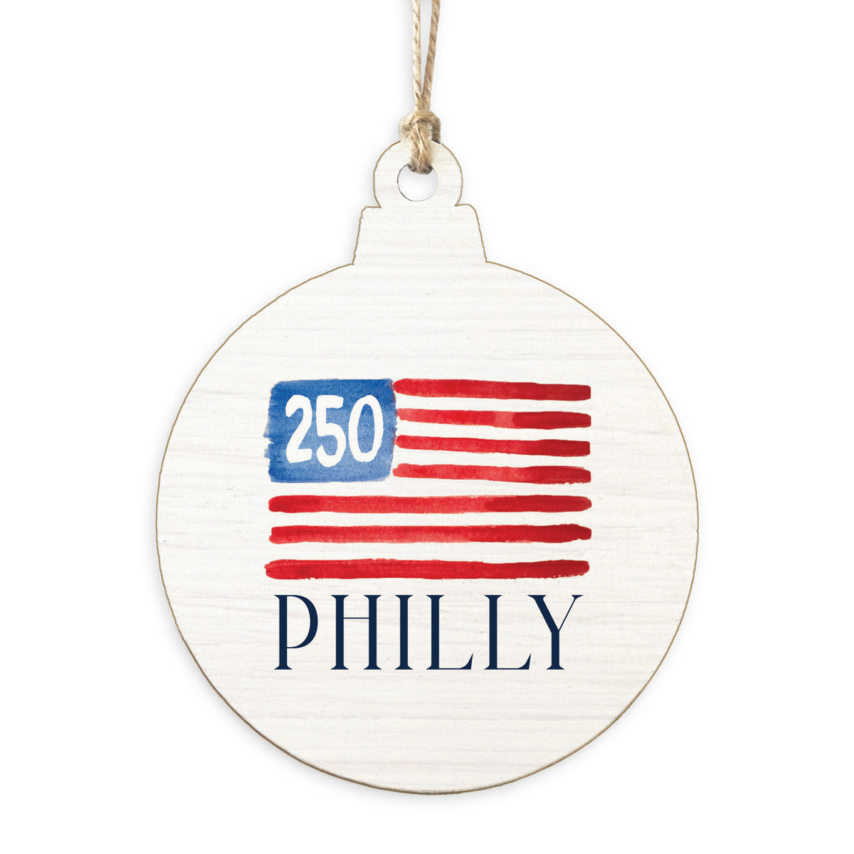 Philly America 250 Flag Ornament