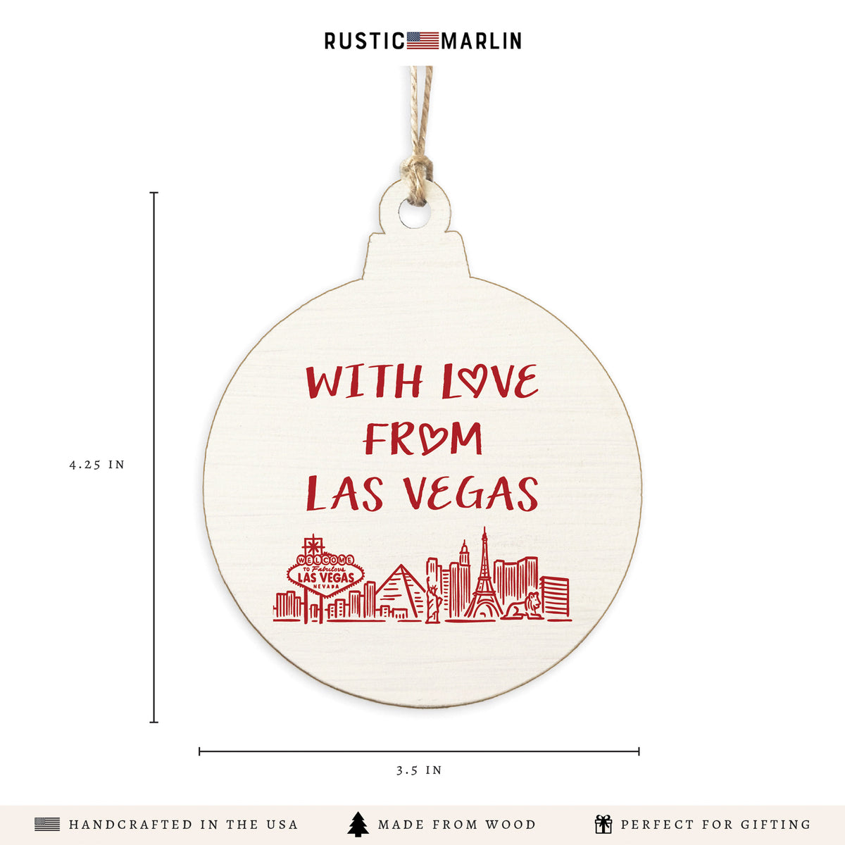 With Love From Las Vegas Ornament