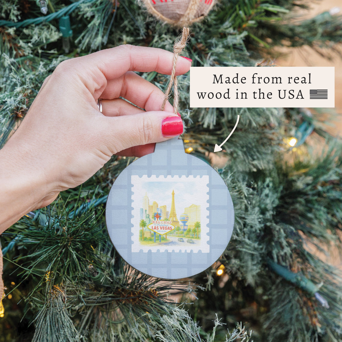 Las Vegas Stamp Ornament