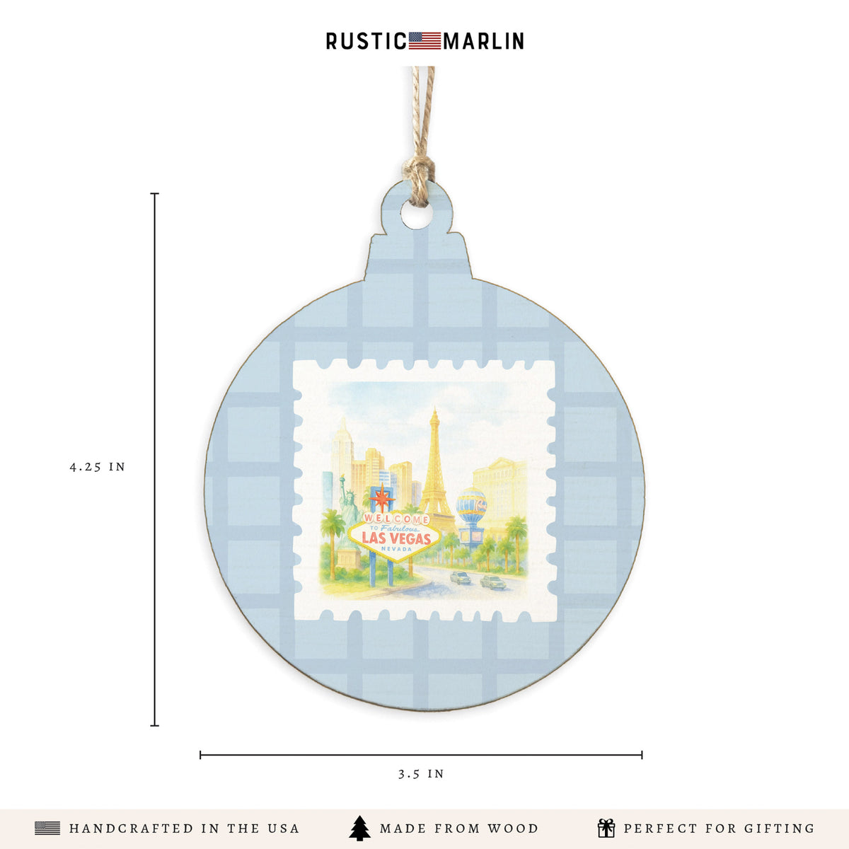 Las Vegas Stamp Ornament