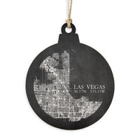 Las Vegas Charcoal City Grid Ornament