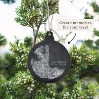 Las Vegas Charcoal City Grid Ornament