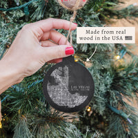 Las Vegas Charcoal City Grid Ornament