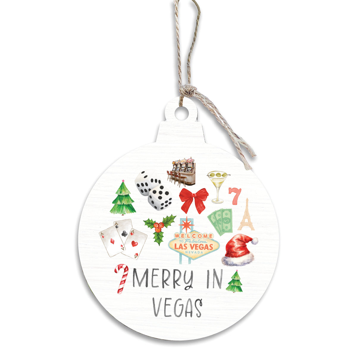 Merry In Vegas Icons Ornament
