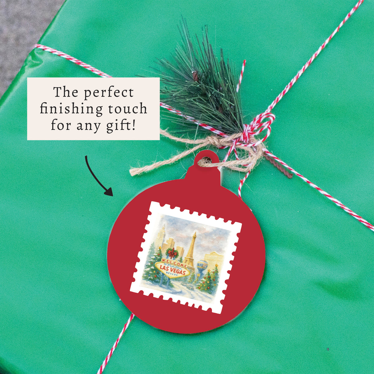 Las Vegas Holiday Stamp Ornament