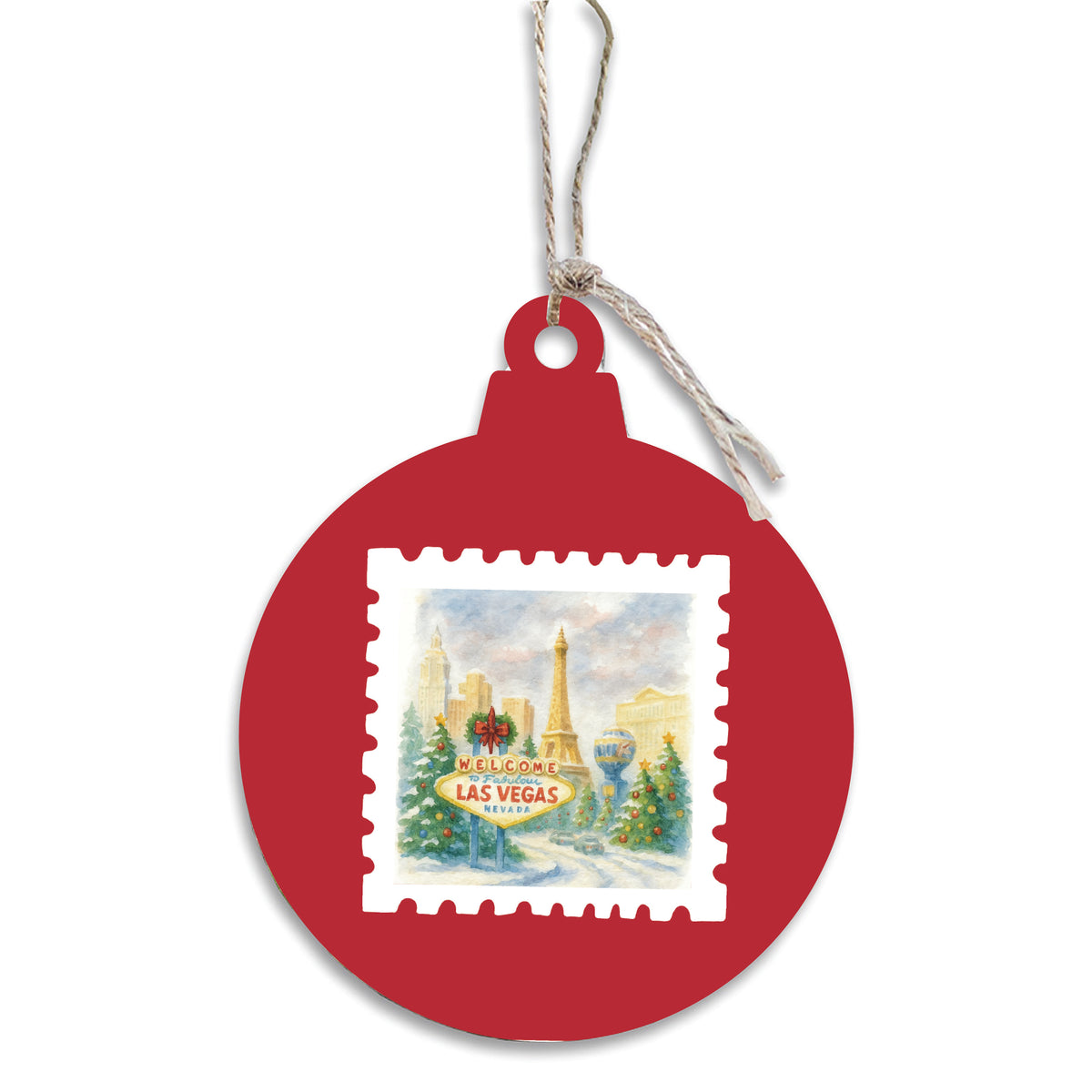 Las Vegas Holiday Stamp Ornament