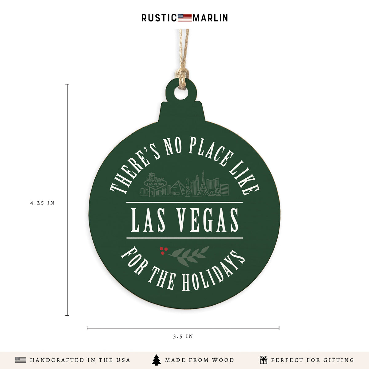 Vegas No Place Like Ornament