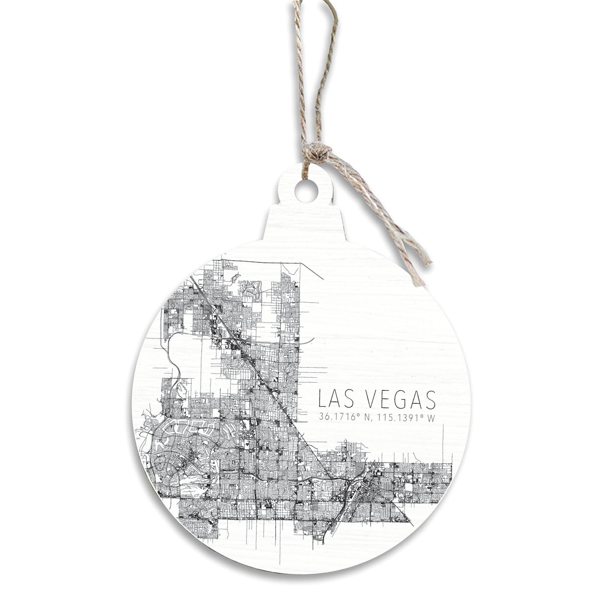 Las Vegas Coordinates Ornament