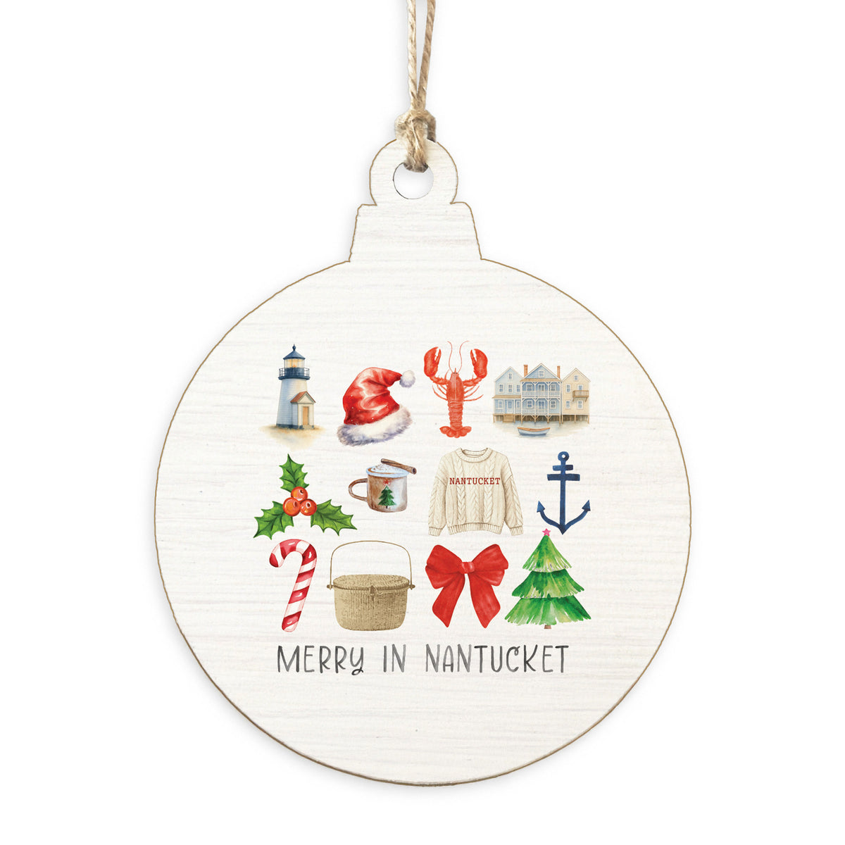 Merry In Nantucket Icons Ornament