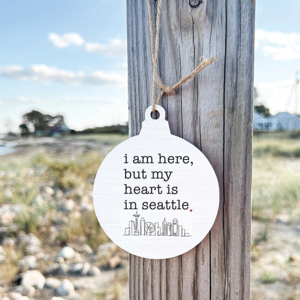 My Heart Is In Seattle Ornament
