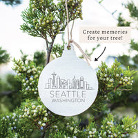 Seattle Washington Line Art Ornament