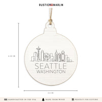 Seattle Washington Line Art Ornament