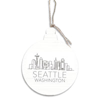 Seattle Washington Line Art Ornament