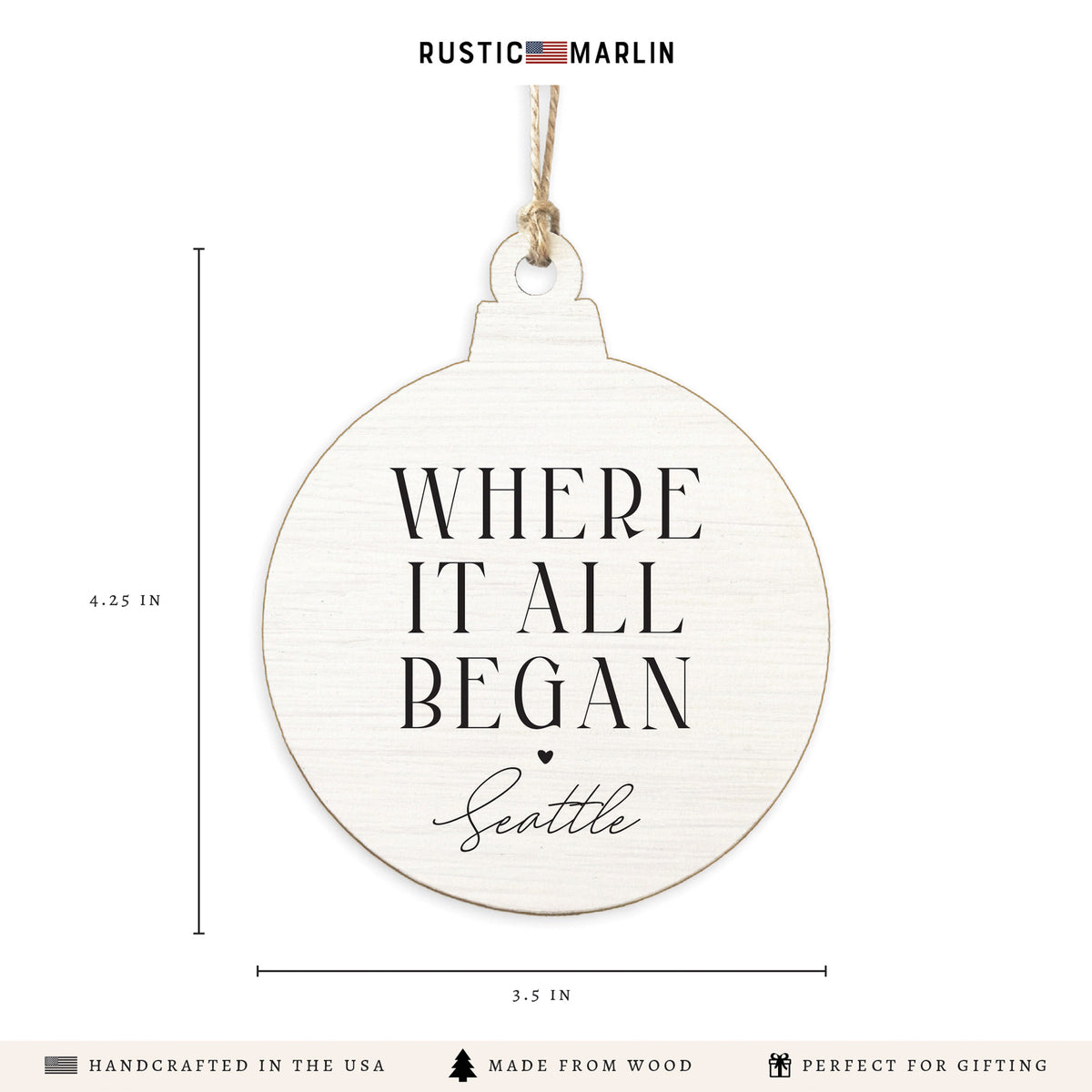 Seattle Where It All Began Ornament