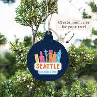Seattle City in Color Ornament