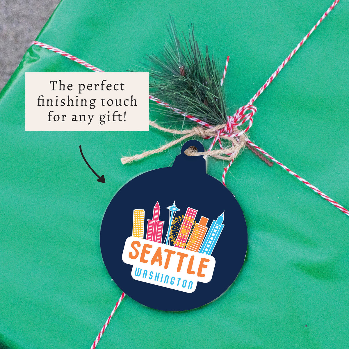 Seattle City in Color Ornament