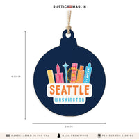 Seattle City in Color Ornament