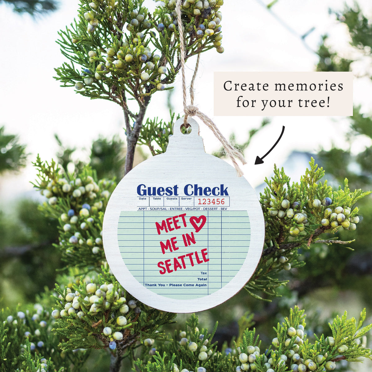 Seattle Guest Check Ornament