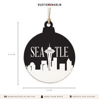 Seattle City Outline Ornament