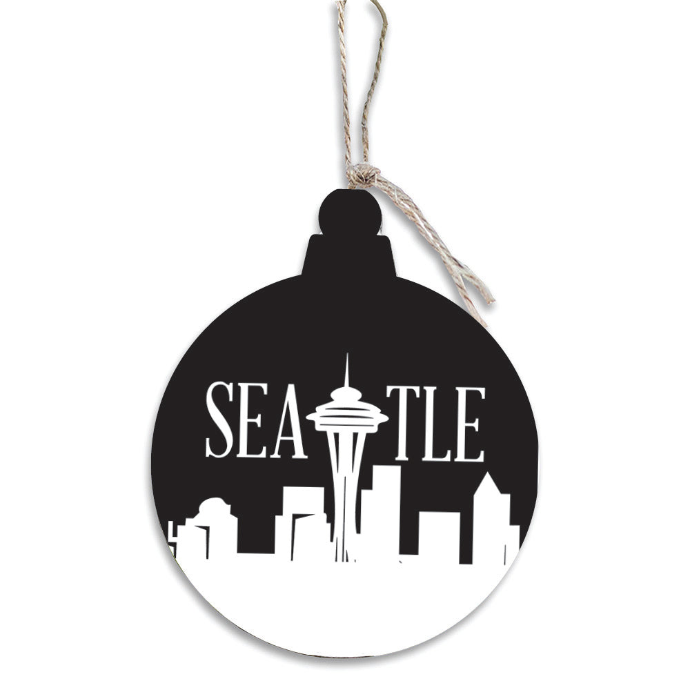 Seattle City Outline Ornament