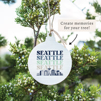 Seattle Line Art City Ornament