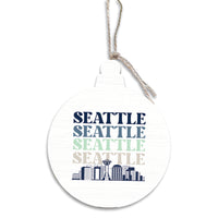 Seattle Line Art City Ornament